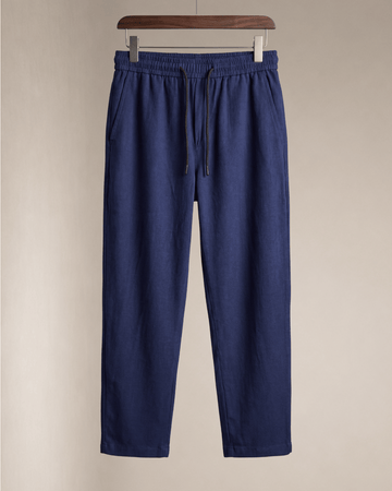 NAVY WAFFLE TROUSER