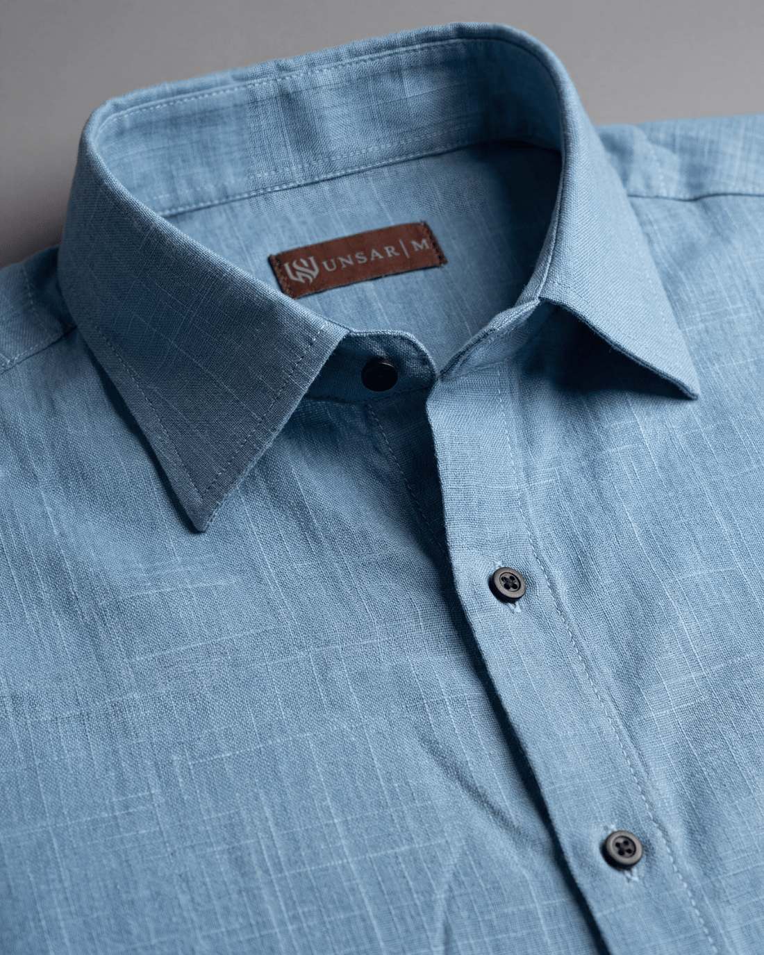 DUSTY BLUE LINEN SHIRT